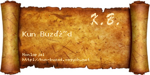 Kun Buzád névjegykártya